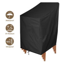 Patio Chair Cover Waterproof Outdoor Lounge Stackable High-Back Chairs Covers US