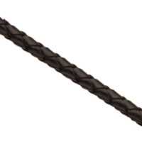 Genuine Braided Leather Cord Round Black 4-Strand Braided Italian Style 4mm, 5ft pool