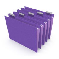 Staples Hanging File Folders 5 Tab Letter Size Purple 25/Box (419200)