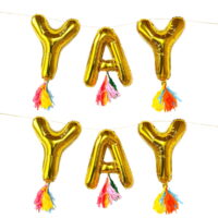 Packed Party 'Yay' Balloon Banner 2 Pack