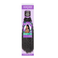Darling Extension Deep Wave Wrap Around Ponytail, Wrap-Around Pony, Natural Black Soft Texture,20 Inch, #1B