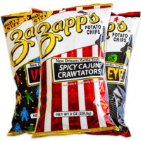 Zapp's Chips Variety Pack - Party Size - Voodoo (1, 8oz bag) - Spicy Cajun Crawtator (1, 8oz bag) - Evil Eye (1, 8oz bag) - New Orlean's Kettle Potato Chips - 3 Bags Total