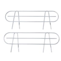 HSS Add-on Wire Shelf Side Ledge Fits 18' Deep Wire Shelf Chrome 2-Pack, Hardware