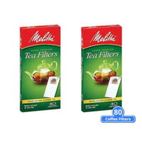 Melitta 61001 Natural Brown Tea Filter 80 Counts (2-Pack of 40 Counts) Tea Filter 40 Counts