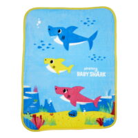 Baby Shark Kids Silky Soft Plush Throw Blanket, 40 x 50, Blue, Nickelodeon