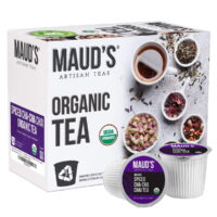 Maud's Organic Chai Tea (Spiced Cha-Cha Chai), 24ct. Solar Energy Produced Recyclable Single Serve Spiced Chai Tea Organic Black Tea Pods – 100% Organic Tea California Blend, KCup Compatible