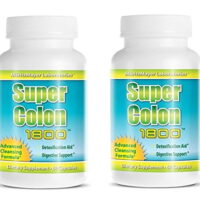 Super Colon 1800 Max Strength Weight Loss Detox Cleanse All Natural with Acai Fruit and Fennel Seeds 60 Capsules Per Bottle (2 Bottles)