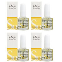 CND Solar Oil - Nail & Cuticle conditioner Jojoba Oil and Vitamin E 0.25 oz Pack of 4