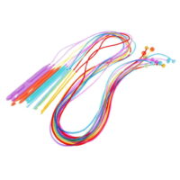 12 Pieces Plastic Flexible Afghan Tunisian Crochet Hooks Weave Needles 3.5-12mm
