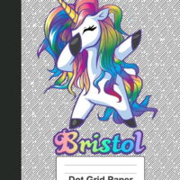 Weezag Dot Grid Paper Notebook: Dot Grid Paper: BRISTOL Unicorn Rainbow Notebook (Paperback)