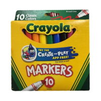 Crayola Broad Line Markers, Classic Colors - 10 Count, 3 Pack
