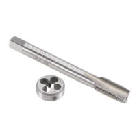 3/8'-32 UNEF Tap and Die Set, HSS Machine Thread Tap with Round Threading Die Right Hand
