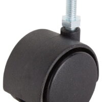 7112238, Furniture Casters, Dual Wheel, Threaded Stem