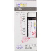 Aura Cacia  Essential Oil Blend  Skin Softening Roll-On  Rose   31 fl oz  9 2 ml