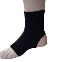 Compression Support Ankle Brace With Open Heel (Medium, Black)