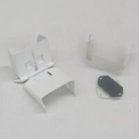 Downspout Extension Flip-Up Hinge for 2x3 B Style (2X3 B, WHITE)