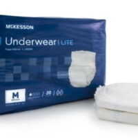 McKesson Lite Adult Absorbent Underwear Pull On Medium Disposable Light Absorbency, Bag of 20