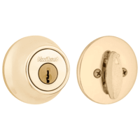 Kwikset Deadbolt Keyed One Side in Polished Brass