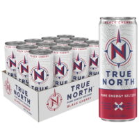 True North Pure Energy Seltzer, Black Cherry, 12 fl oz, 12 cans