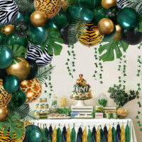 Bellaven Tropical Wild Lion King Theme Sage Green Balloons Balloon Garland Kit Birthday Baby Shower Party Supplies Decorations for Boy