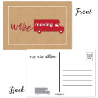40 We're Moving Postcards - New Business Address or New Home Address Announcement Cards