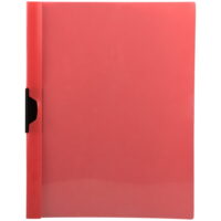 JAM Swing Lock Plastic Report Covers, 9 x 12, Red, 3/Pack