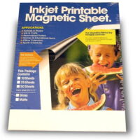 Inkjet Printable  Magnet Sheets With Matte Finish For Personalized Designs, Signs or Graphics On Any Magnetic Receptive Surface (Pkg/5)
