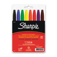 Sanford Ink Company 30078 Permanent Markers, Fine Point, Assorted, 8/Set