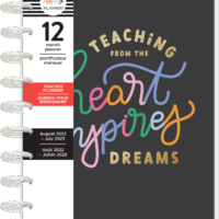 The Happy Planner Classic 12 Month Planner, Aug 2022- July 2023, 8.8'x1.3'x9.8', Brilliant Teacher