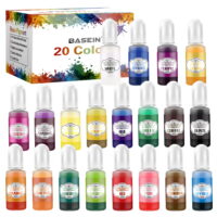 Epoxy Resin Pigment - 20 Color Liquid Epoxy Resin Dye Translucent Resin Colorant, for Epoxy Resin Coloring, Coating, DIY Crafts Production. Suitable for Novices and Professionals - 0.35oz Each