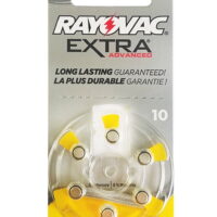 Rayovac Extra Advanced, size 10 Hearing Aid Battery Pack of 60 + Caddy