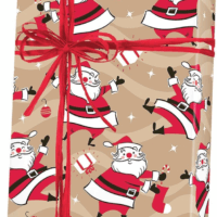 Happy and Jolly Santa Christmas Elegant Specialty Gift Wrap Wrappiing Paper 24 x 15ft