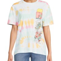 MTV Juniors’ Tropical Print Tie Dye T-Shirt