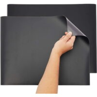 2 Pack Dry Erase Magnetic Chalkboard Signs for Refrigerator, Black, 17 x 13 inch