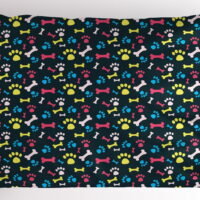 Dog Lover Pillow Sham Cool Canine Elements Paw Marks and Bones Ornamental Abstract Composition Image, Decorative Standard Queen Size Printed Pillowcase, 30 X 20 Inches, Multicolor, by Ambesonne