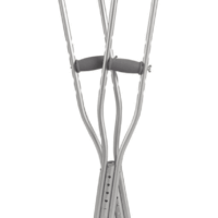 Cardinal Health Push Button Axillary Crutches for Adults, Adjustable Height 62-70 Inches,  1 Pair