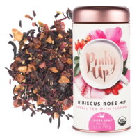 Pinky Up Hibiscus Rosehip Loose Leaf Tea | Herbal Tea, Caffeine Free, Naturally Calorie & Gluten Free | 3.2 Ounce Tin, 25 Servings
