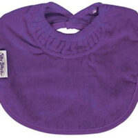 Silly Billyz Snuggly Premium Cotton Toweling Baby Biblet w/Secure Snap (Purple)
