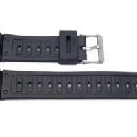 Black 18mm Casio Style Replacement Silicone Watch Band