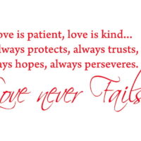 Red 22' x 9.5' Love Is Patient, Love Is Kind... Vinyl Wall Art Inspirational Quotes And Saying Home Decor Decal Sticker