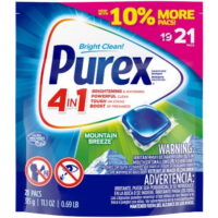 Purex 4-in-1 Laundry Detergent Pacs, Mountain Breeze, 21 Loads