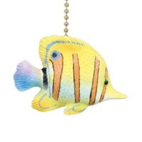 Tropical Yellow Angel Fish Ceiling Fan Light Pull