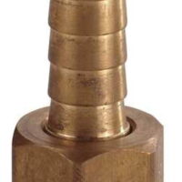 ZORO SELECT 6AFP1 Hose Barb,3/8 In Barb,1/4 In FNPT,Brass