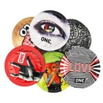 ONE Extreme Ribs + Silver Lunamax Pocket Case, Ribbed Studded Lubricated Latex Condoms -12 Count