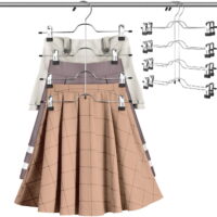 Skirt Hangers 4 Tier Pants Hangers Space Saving Hangers Closet Organizer for Skirt, Pants