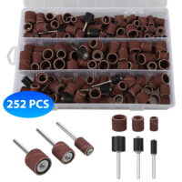 Sanding Drum Kit, TSV Drum Sander Set, 240pcs Sanding Band Sleeves and 12pcs Drum Mandrels Compatible with Dremel Rotary Tool 1/2inch, 3/8inch, 1/4inch