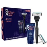 Dollar Shave Club 4 Blade Buttery Shave Holiday Gift Set (Handle, 4-Blade Cartridges x 2 Shave Butter) 4 Count