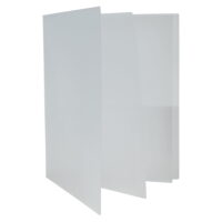 JAM Heavy Duty Plastic Multi Pocket Folders, 6 Pocket Organizer, Clear, 2/Pack