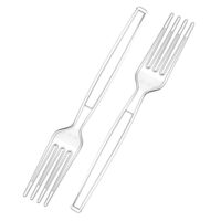 Zeppoli 120-Piece Clear Plastic Fork Set  Plastic Cutlery Utensil Set Disposable