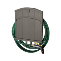 Suncast 150 ft. Garden Hose Hanger with Cabinet Farmington Gray